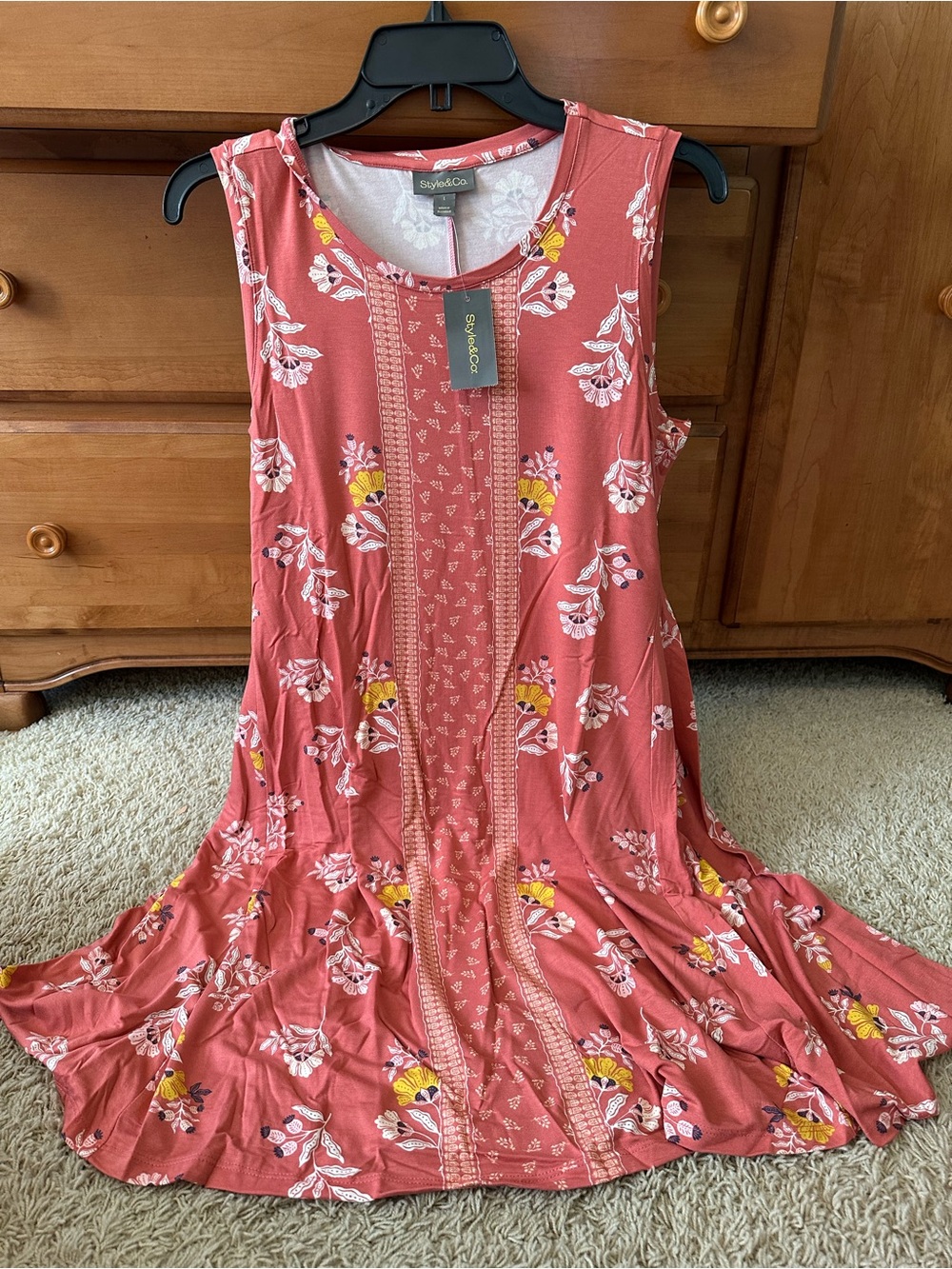NWT STYLE & CO FLORAL SWING DRESS